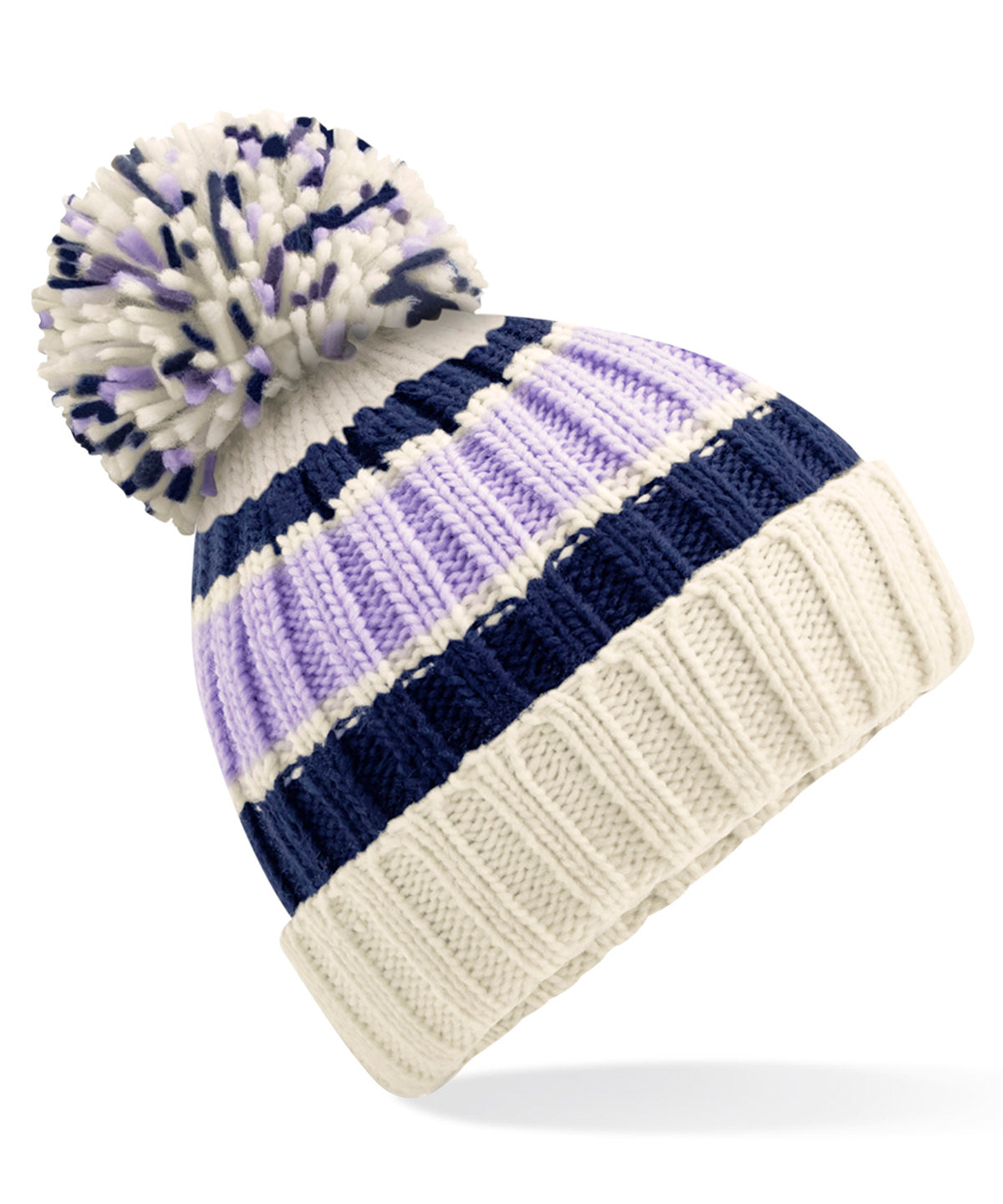 Beechfield Hygge striped beanie