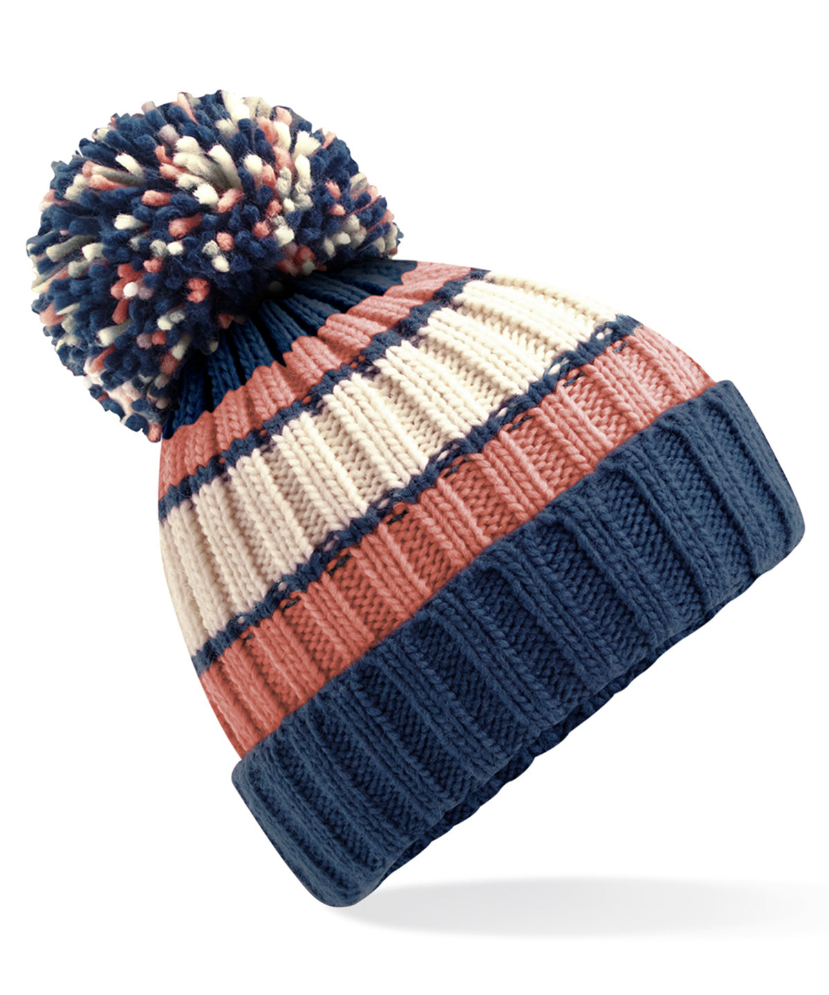 Beechfield Hygge striped beanie