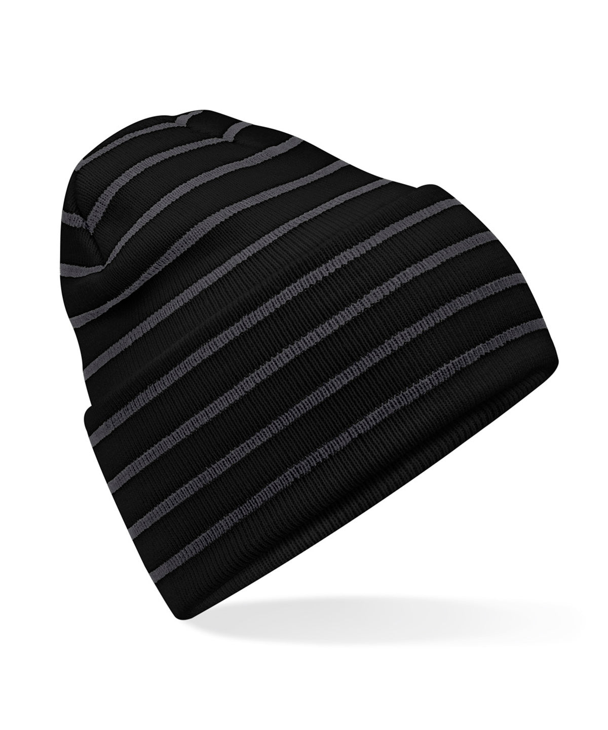 Beechfield Original deep-cuffed striped beanie