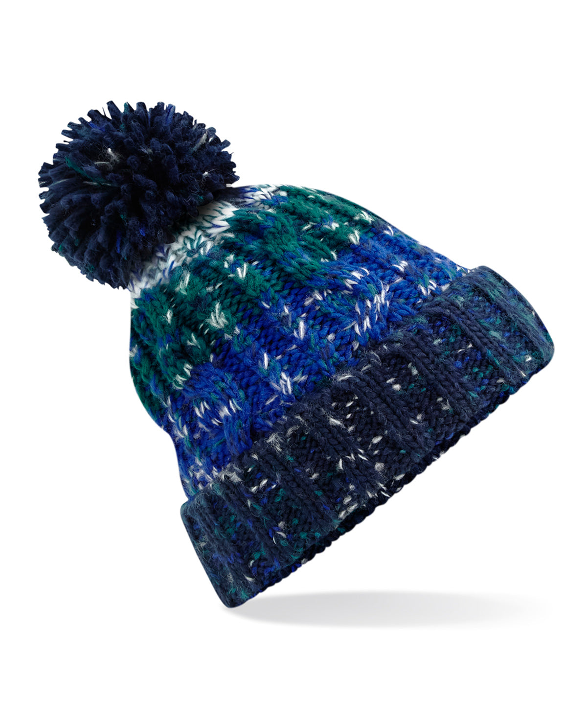Beechfield Corkscrew pom pom beanie