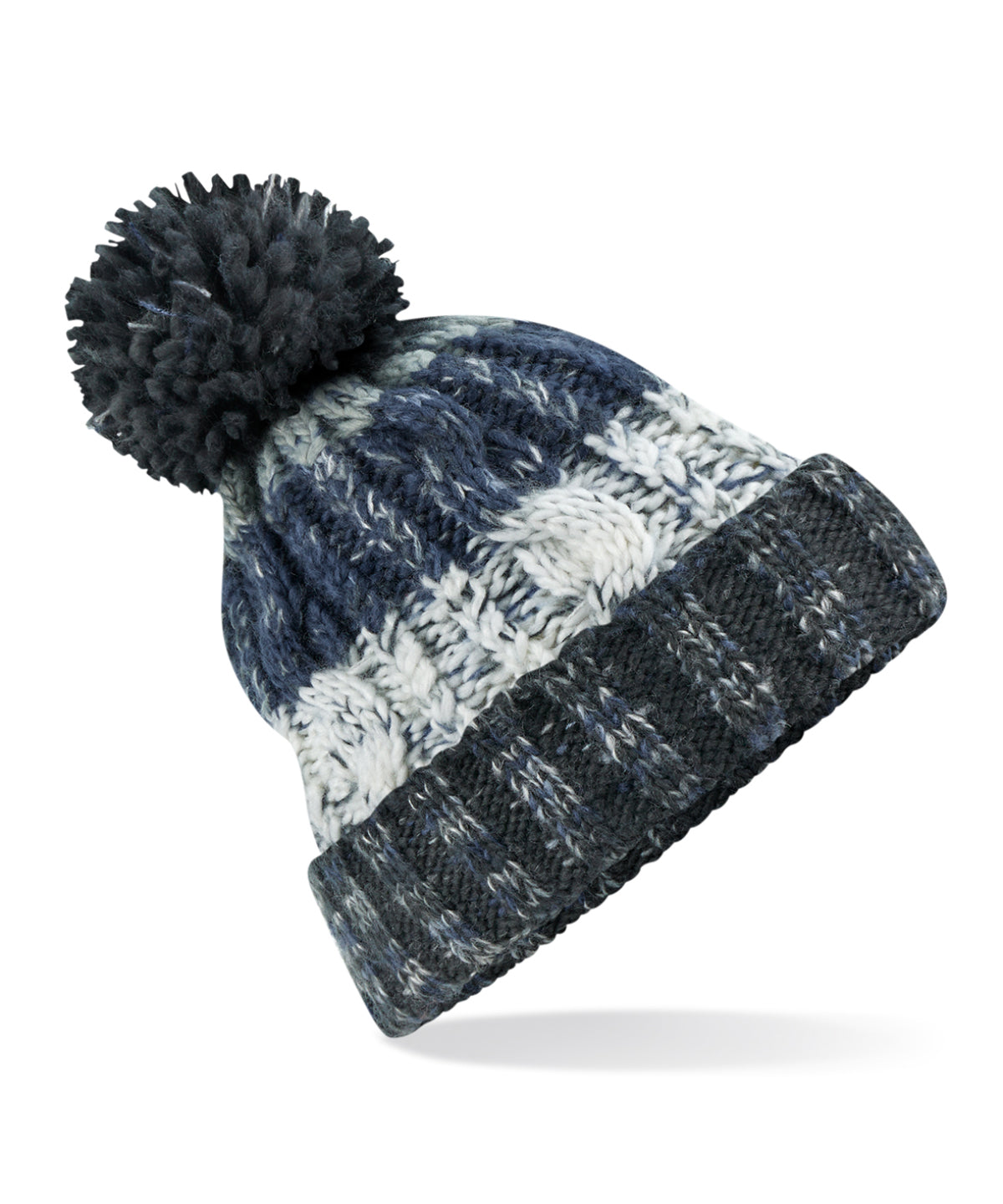 Beechfield Corkscrew pom pom beanie