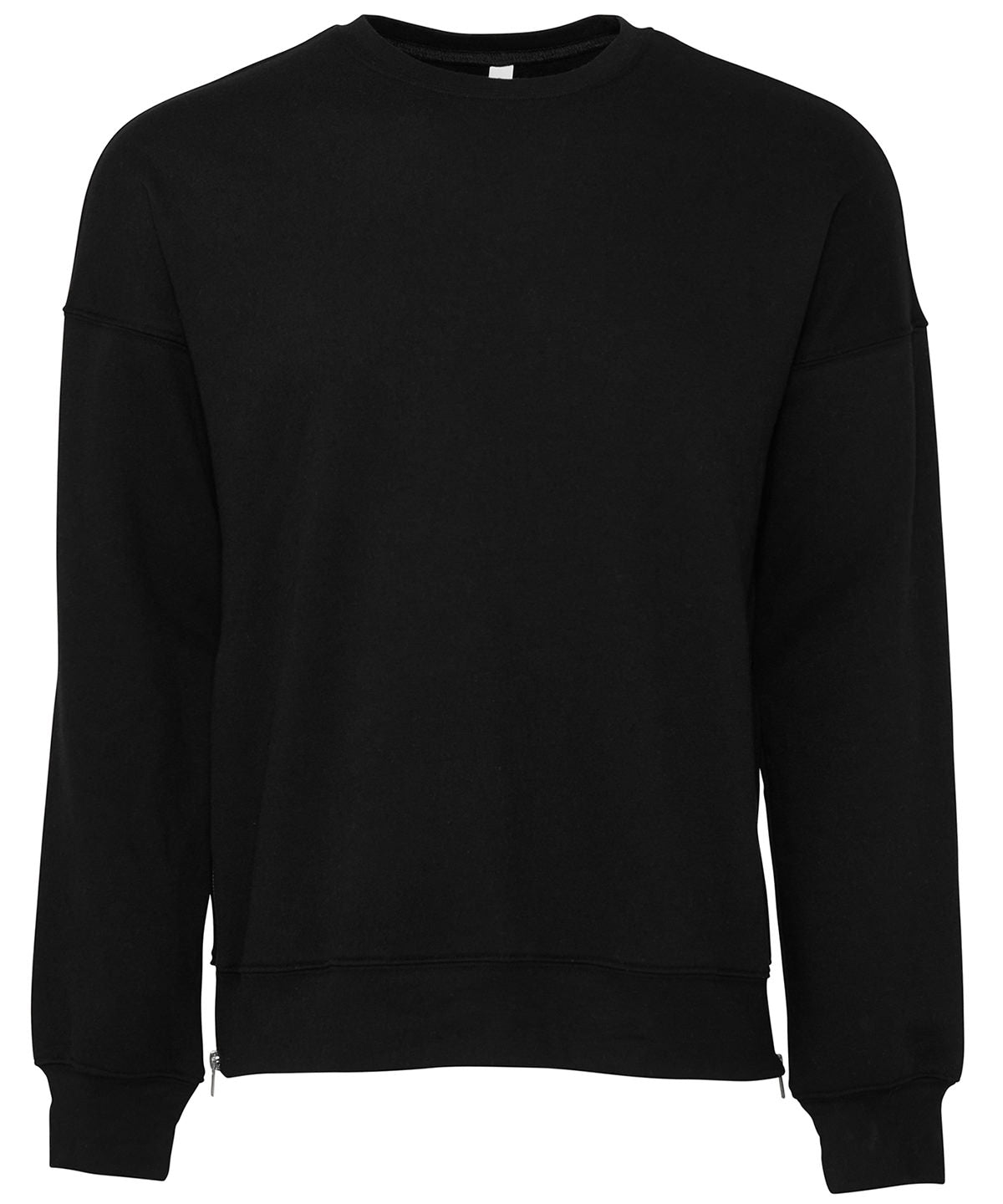Bella Canvas Unisex Drop Shoulder Fleece Pullover - DTG Black / XS - Sweatshirts