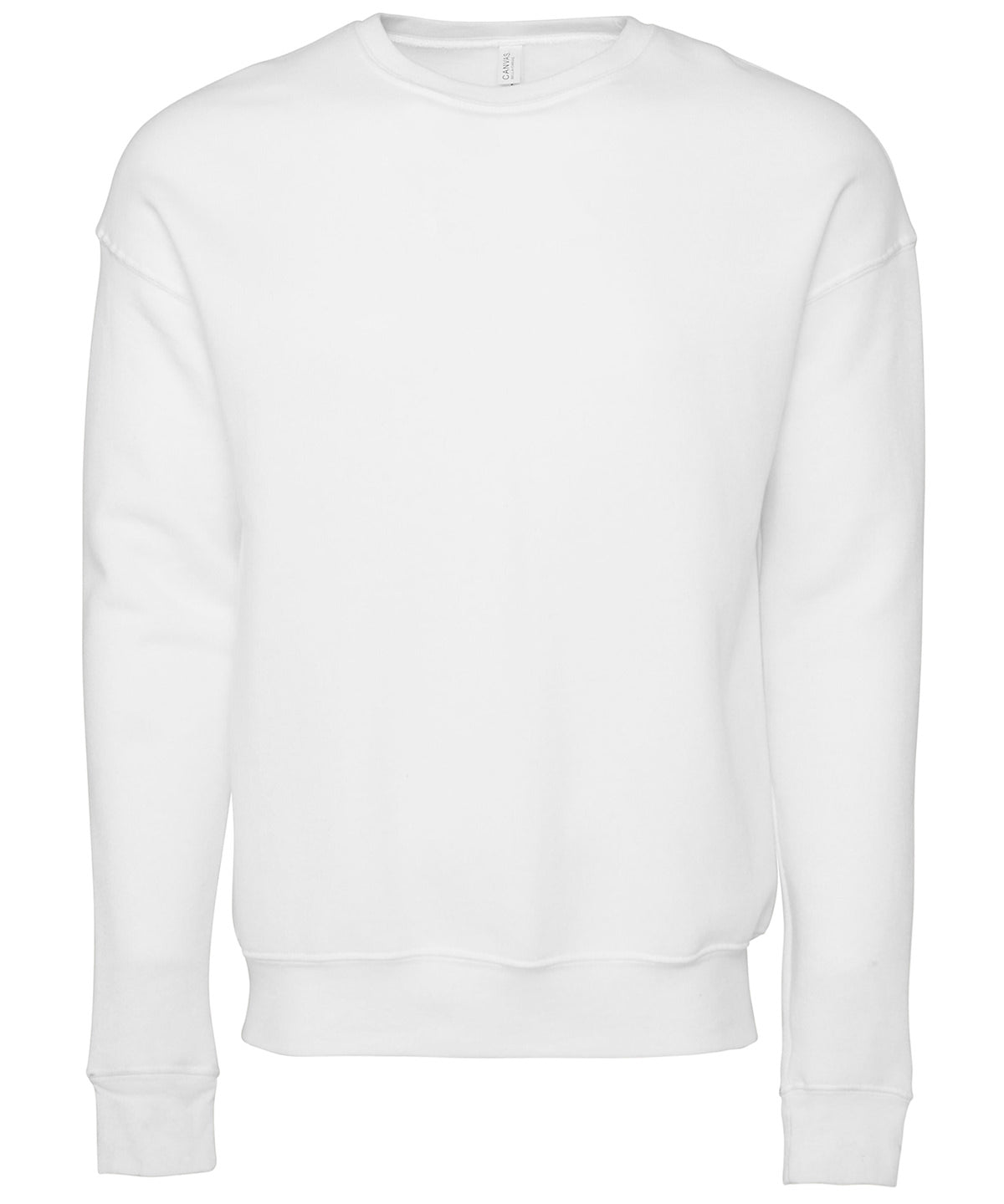 Bella Canvas Unisex Drop Shoulder Fleece Pullover - DTG White / XS - Sweatshirts