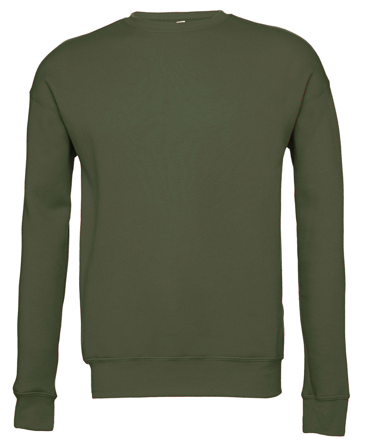 Bella Canvas Unisex Drop Shoulder Fleece Pullover - Military Green / XS - Sweatshirts