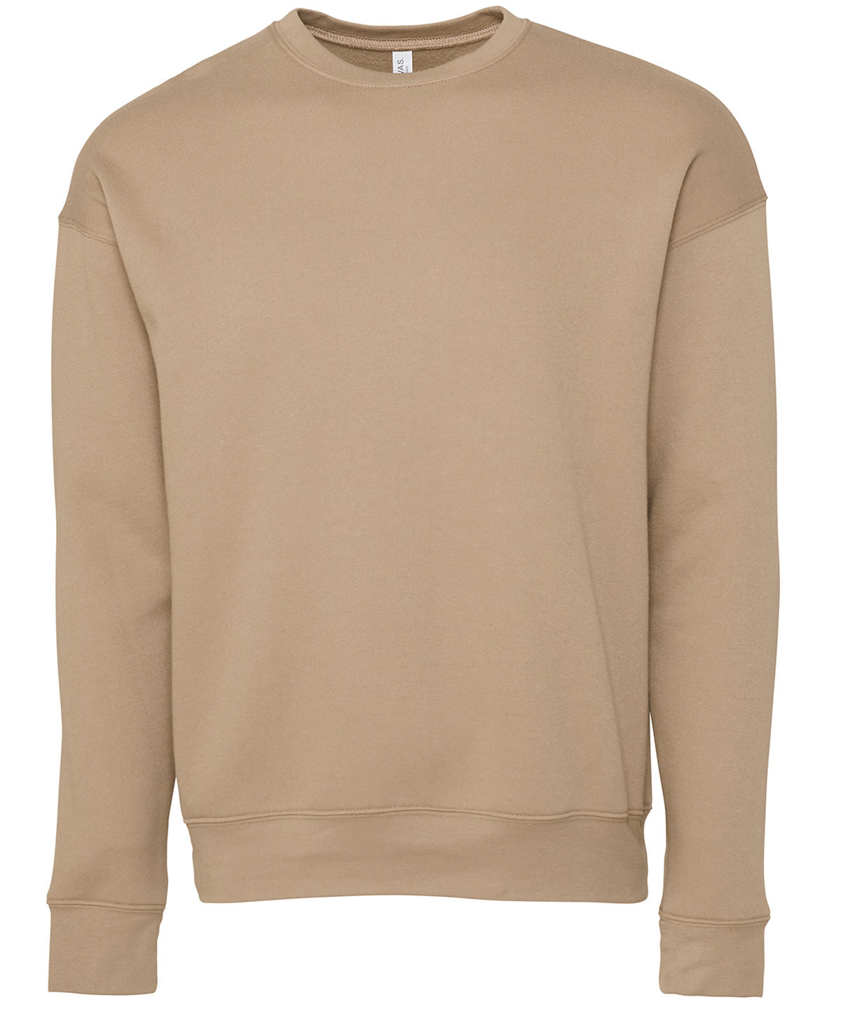 Bella Canvas Unisex Drop Shoulder Fleece Pullover - Tan / XS - Sweatshirts