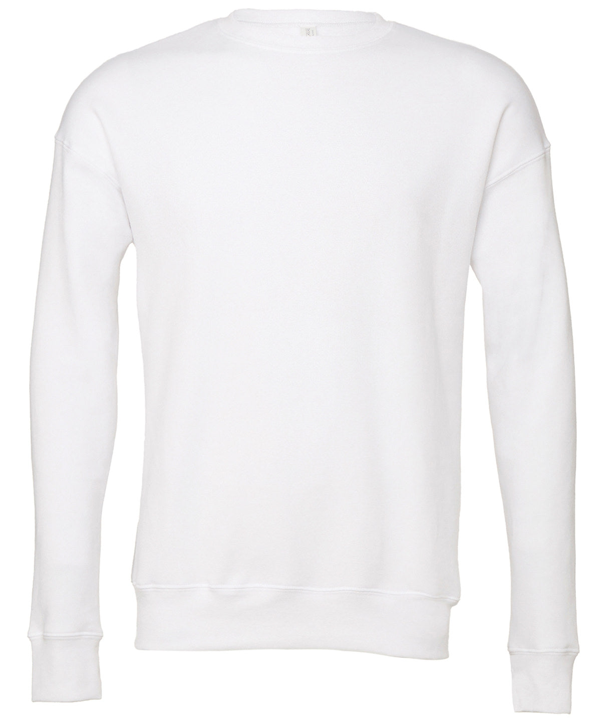 Bella Canvas Unisex Drop Shoulder Fleece Pullover - White / XS - Sweatshirts