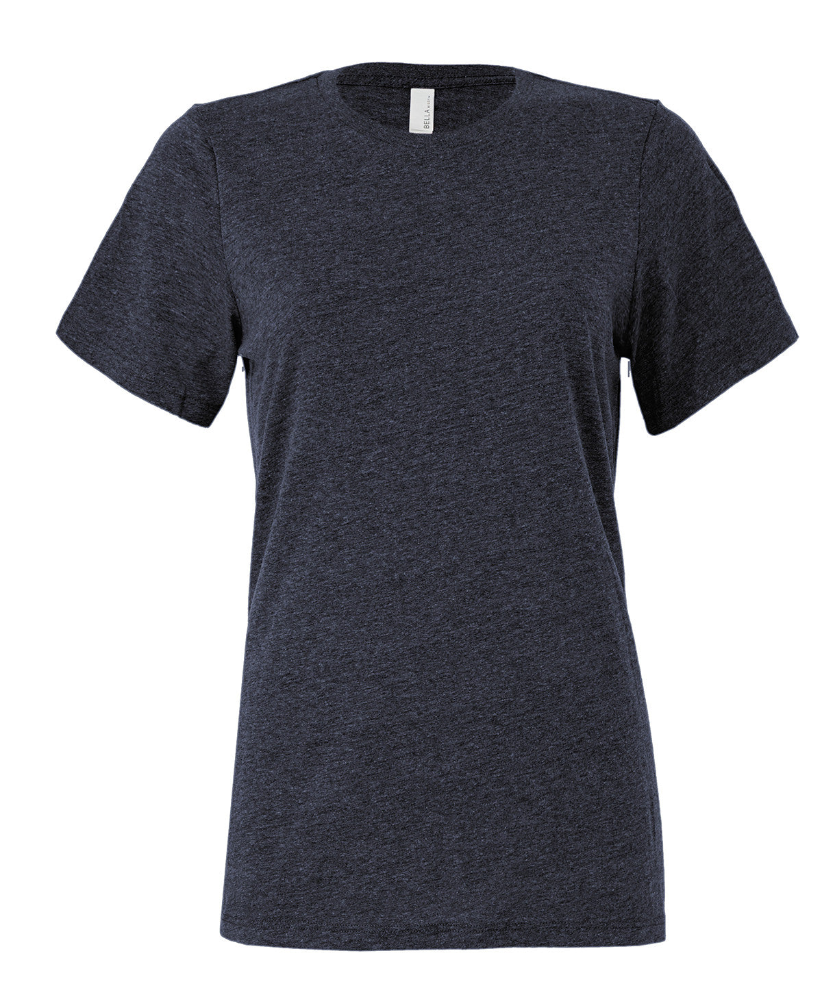 Bella Canvas Womens relaxed Jersey short sleeve tee Heather Navy - S - T-Shirts