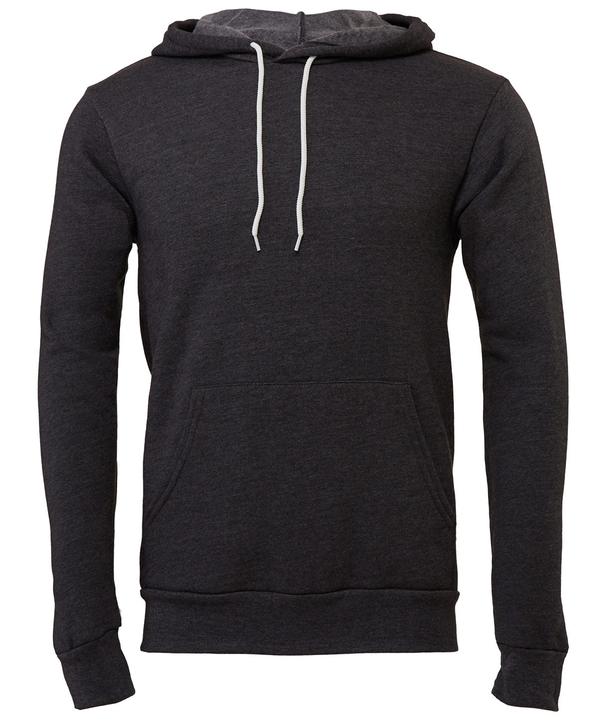 Bella Canvas Unisex polycotton fleece pullover hoodie Dark Grey Heather