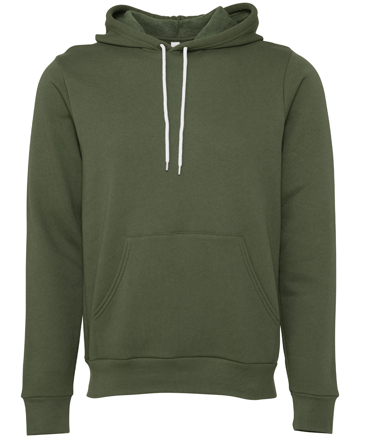 Bella Canvas Unisex Polycotton Fleece Pullover Hoodie - Military Green / XS - Hoodies