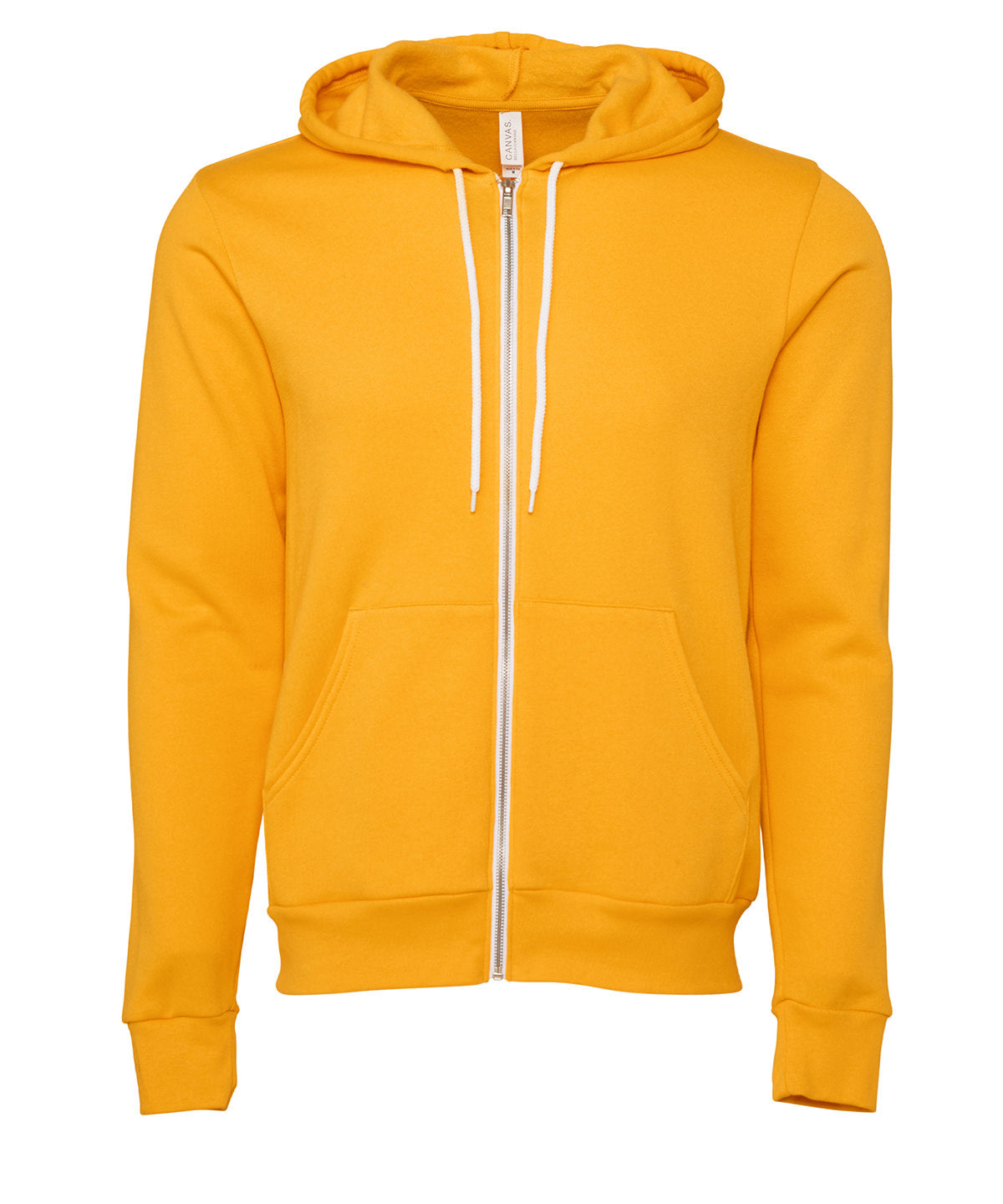 Bella Canvas Unisex Polycotton Fleece Full-Zip Hoodie - Gold / XS - Hoodies