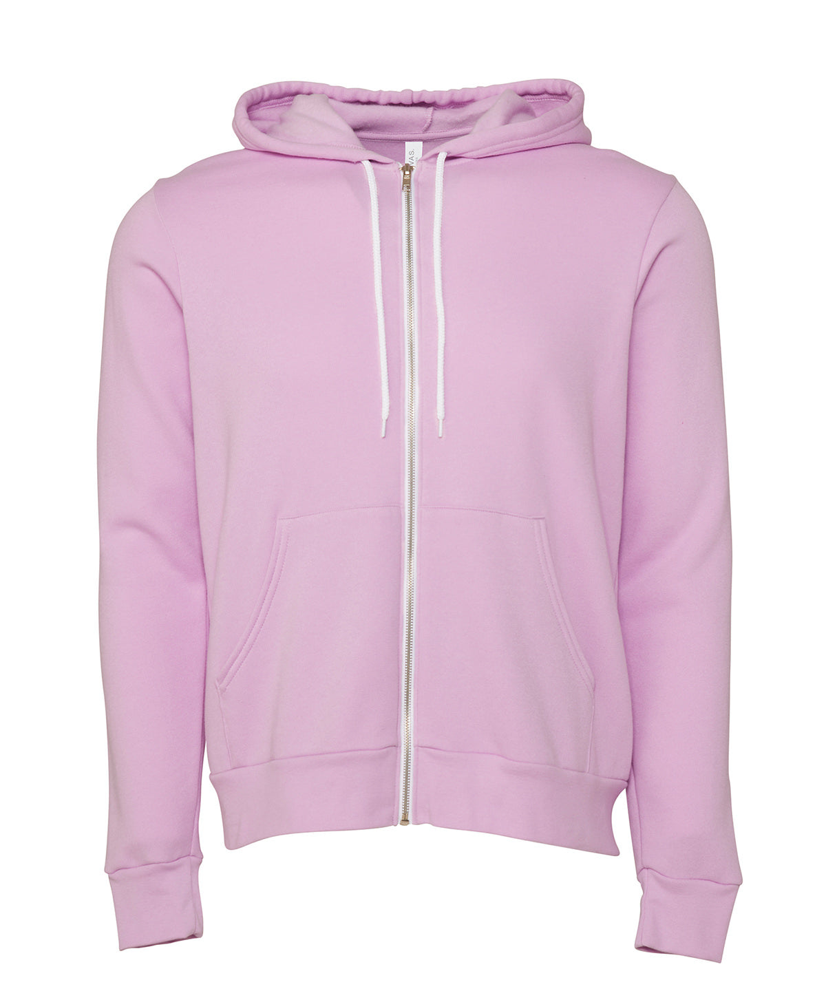 Bella Canvas Unisex Polycotton Fleece Full-Zip Hoodie - Lilac / XS - Hoodies