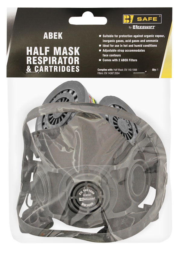Beeswift Half Mask Respirator And Abek Cartridges