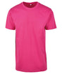 Build Your Brand T-Shirt Round-Neck Hibiskus Pink