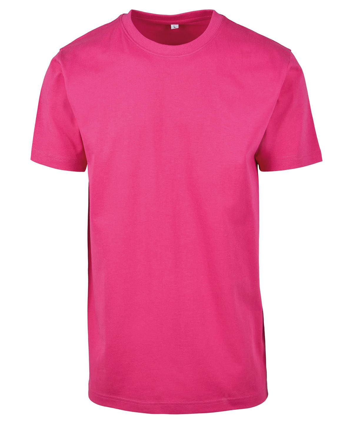 Build Your Brand T-Shirt Round-Neck Hibiskus Pink - S - T-Shirts