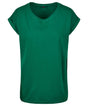 Build Your Brand Womens Extended Shoulder Tee Forest Green
