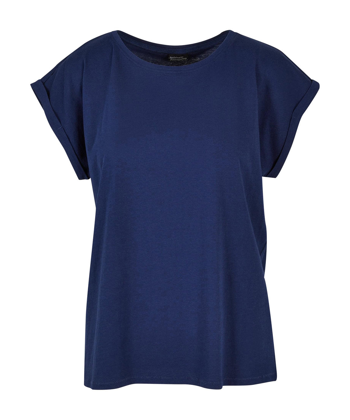 Build Your Brand Womens Extended Shoulder Tee Light Navy - XS - T-Shirts