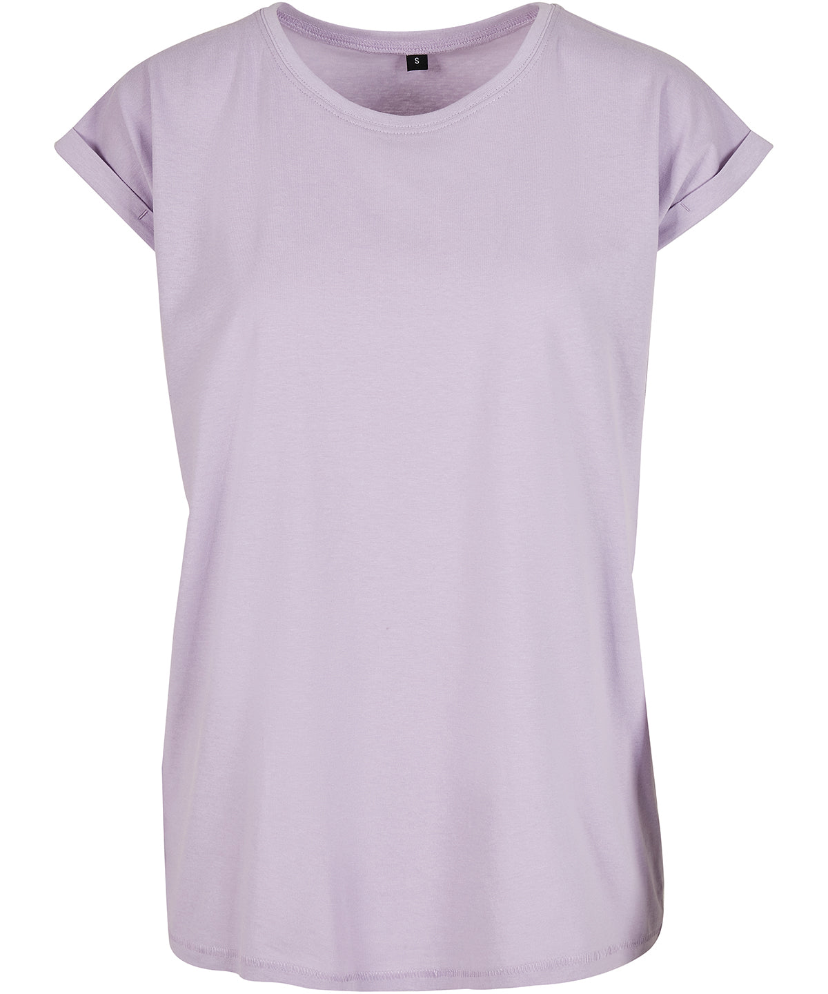 Build Your Brand Womens Extended Shoulder Tee Lilac