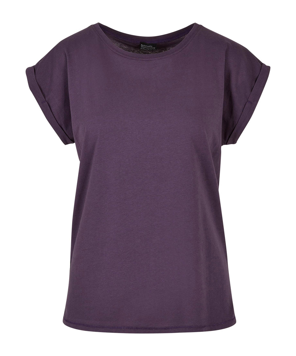 Build Your Brand Womens Extended Shoulder Tee Purple Night - XS - T-Shirts