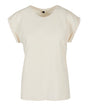 Build Your Brand Womens Extended Shoulder Tee Sand