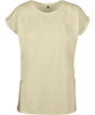 Build Your Brand Womens Extended Shoulder Tee Soft Yellow