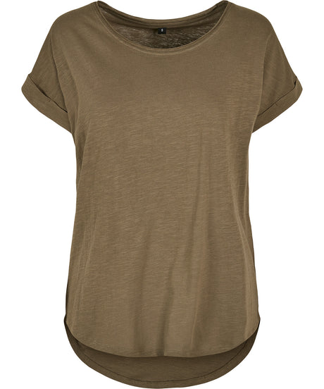 Build Your Brand Womens Long Slub Tee