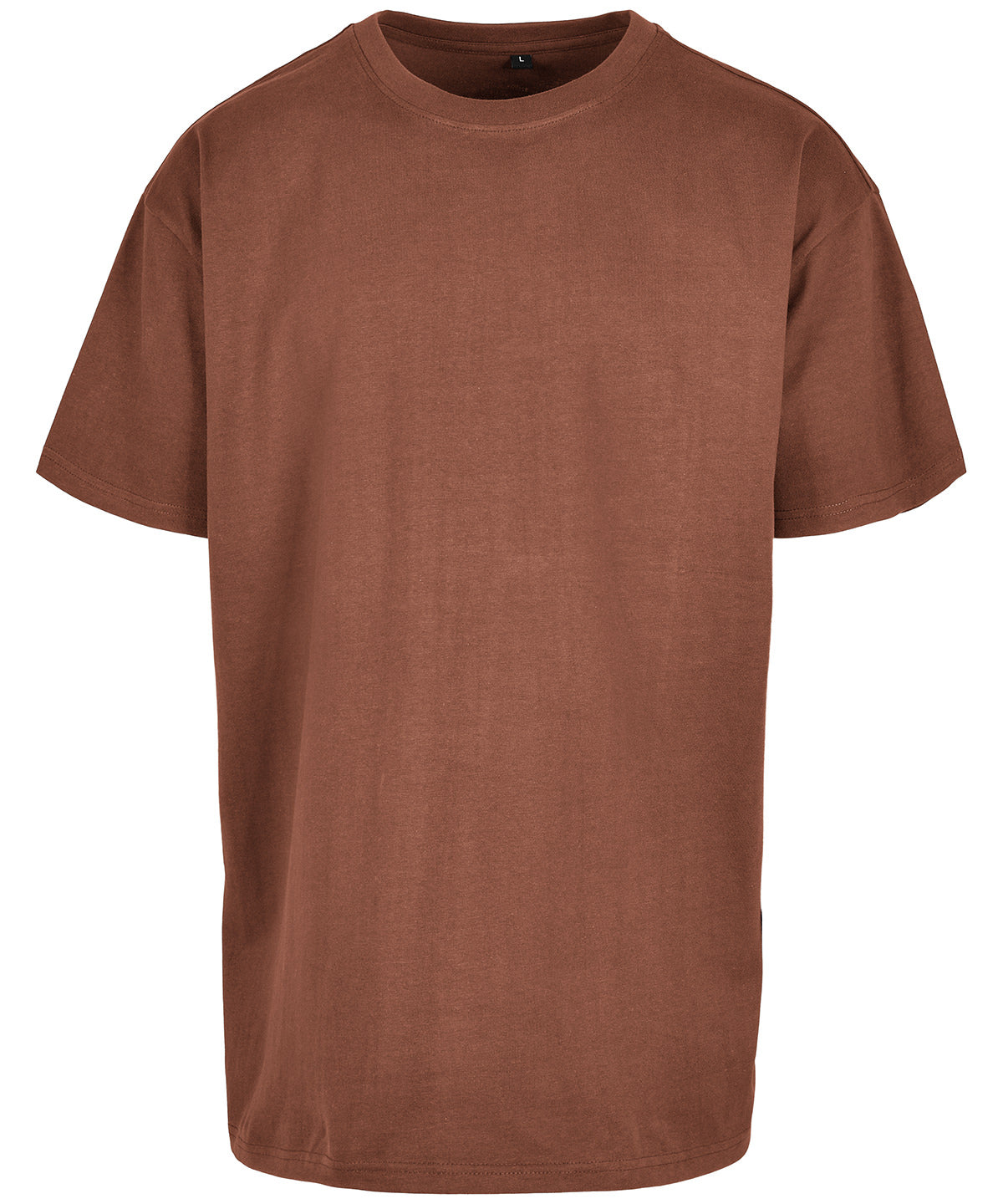 Build Your Brand Heavy Oversized Tee Bark - XS - T-Shirts
