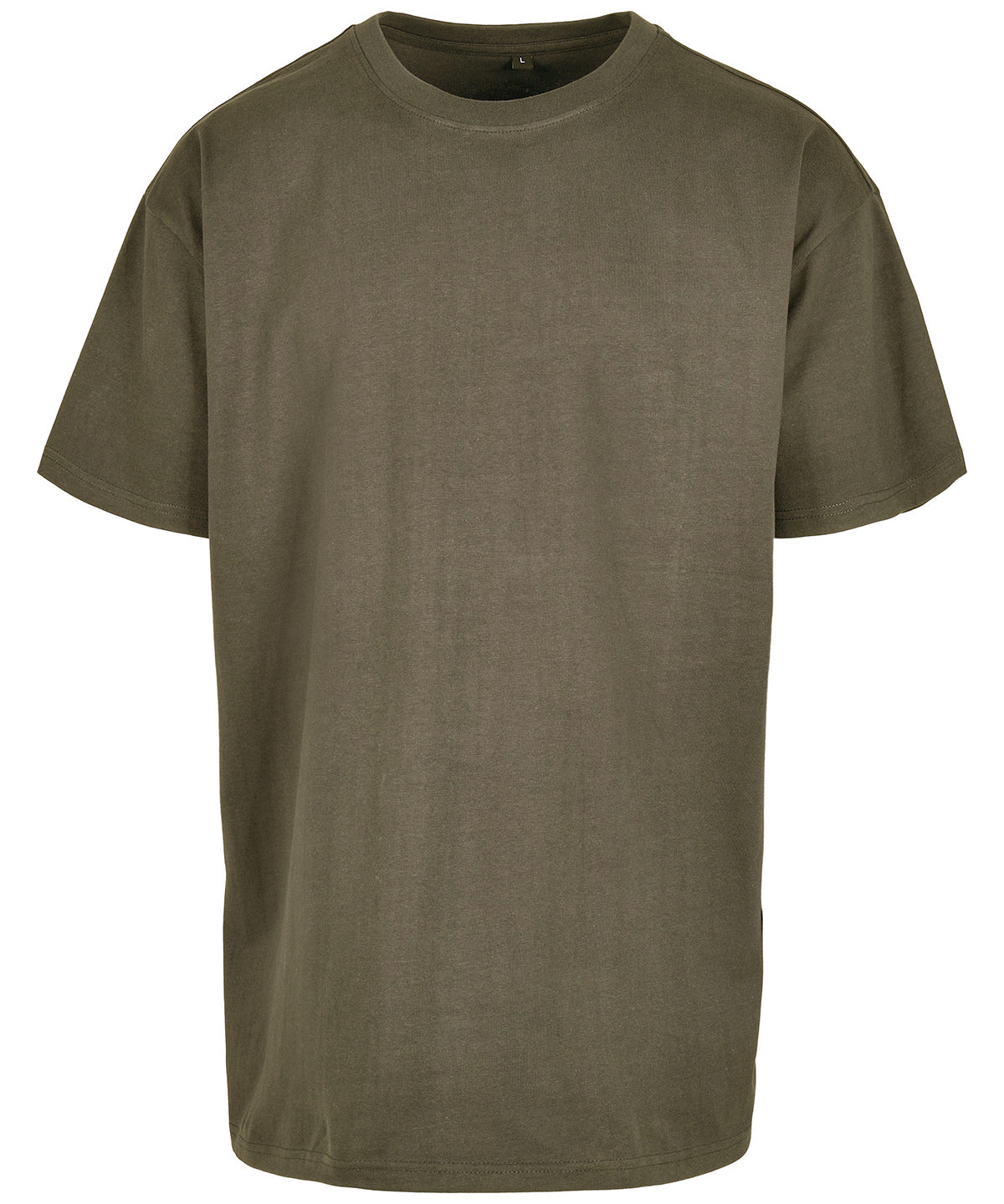 Build Your Brand Heavy Oversized Tee Olive - XS - T-Shirts