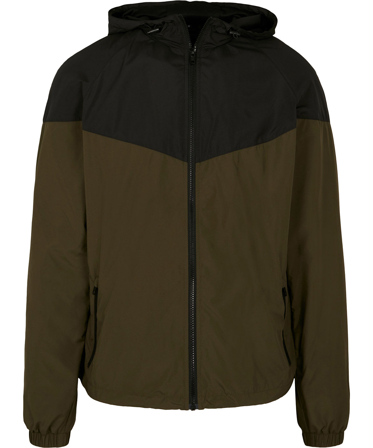 Build Your Brand Two-Tone Tech Windrunner Jacket