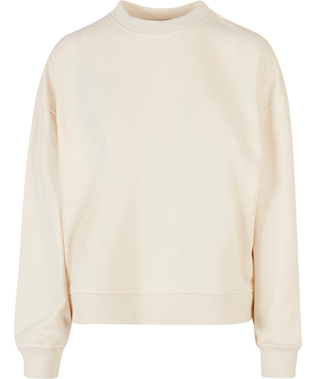Build Your Brand Women’S Oversized Crew Neck Sweatshirt