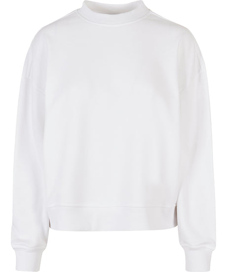 Build Your Brand Women’S Oversized Crew Neck Sweatshirt