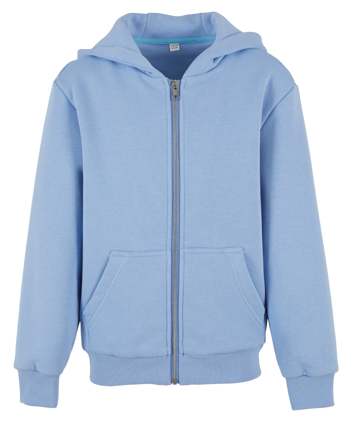 Build Your Brand Kids Fluffy Zip Hoodie