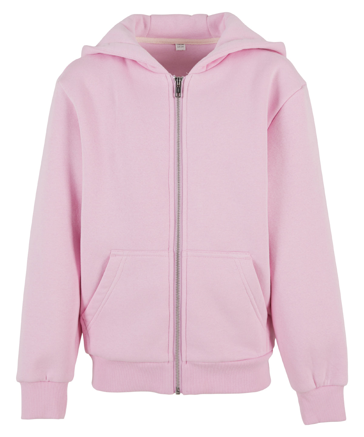 Build Your Brand Kids Fluffy Zip Hoodie