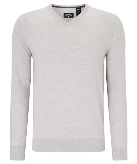 Callaway Ribbed v-neck Merino sweater