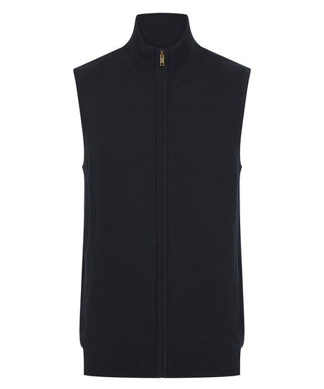 Henbury Sleeveless Zip Through Jumper - HB711