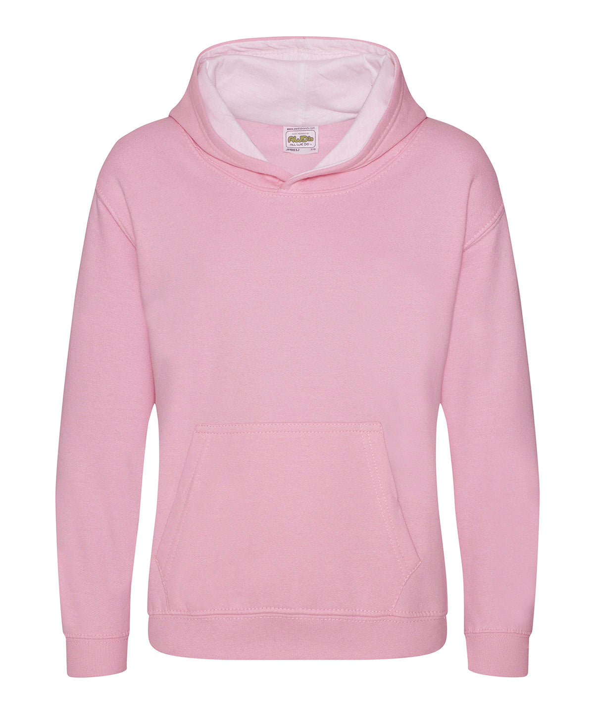 AWDis Varsity Hoodie Unisex - Baby Pink/Arctic White / 12/13 Years / Kids varsity hoodie - Hoodies