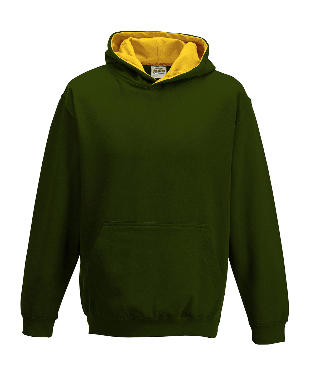 AWDis Varsity Hoodie Unisex - Forest Green/Gold / 12/13 Years / Kids varsity hoodie - Hoodies