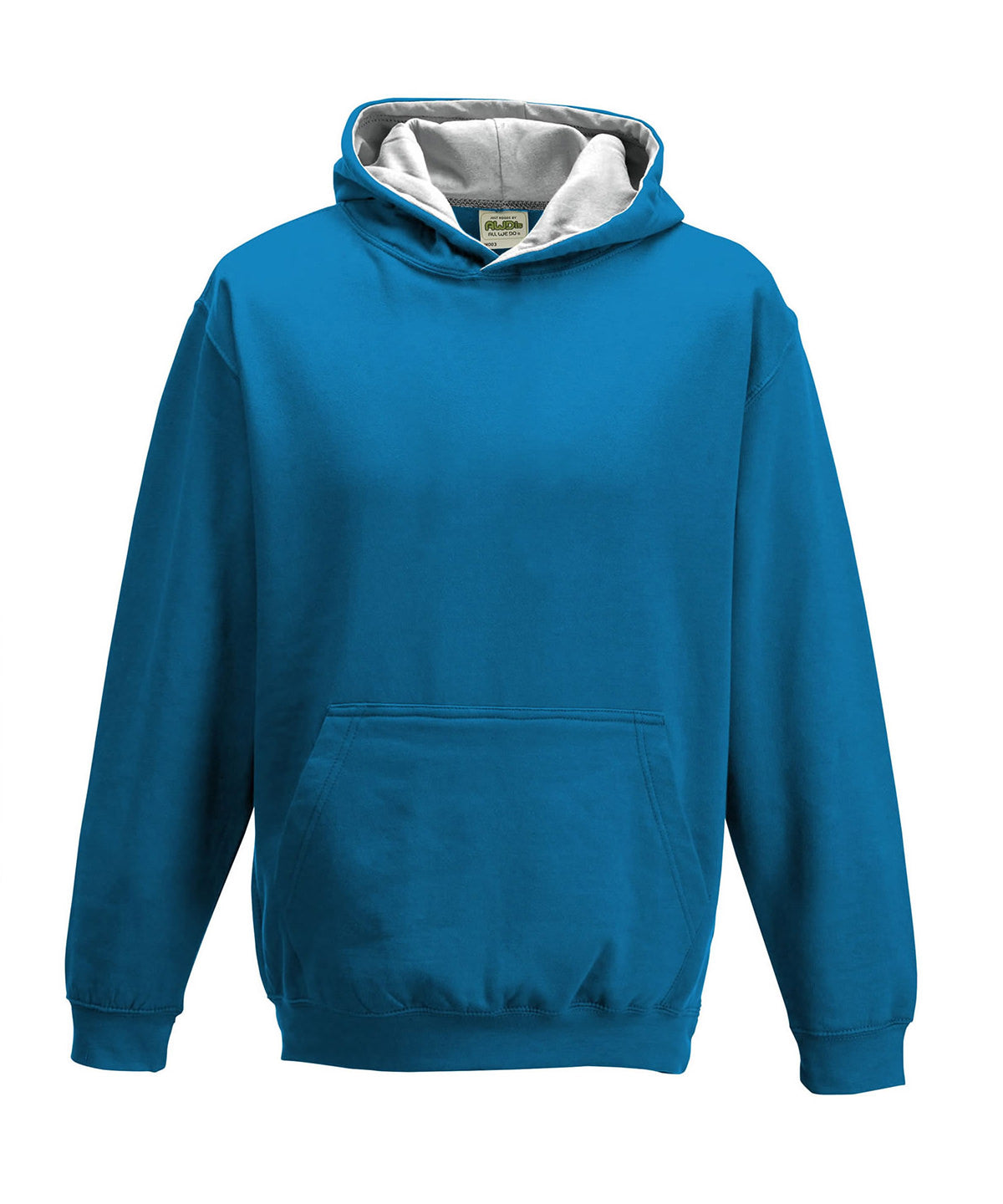AWDis Varsity Hoodie Unisex - Sapphire Blue/heather Grey / 12/13 Years / Kids varsity hoodie - Hoodies