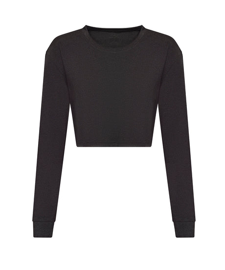 AWDis Womens long sleeve cropped T
