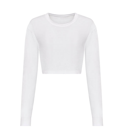 AWDis Womens long sleeve cropped T