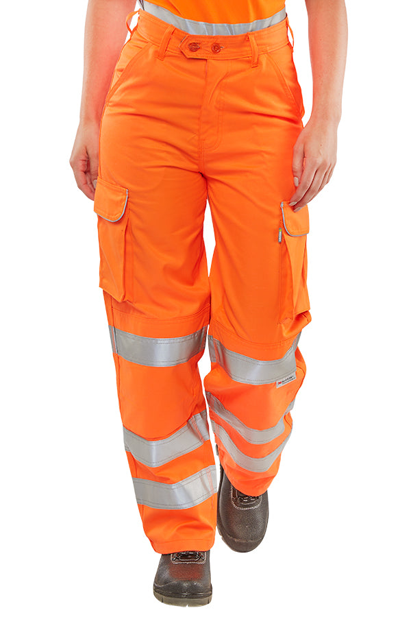 Beeswift Ladies Rail Spec Trousers Orange