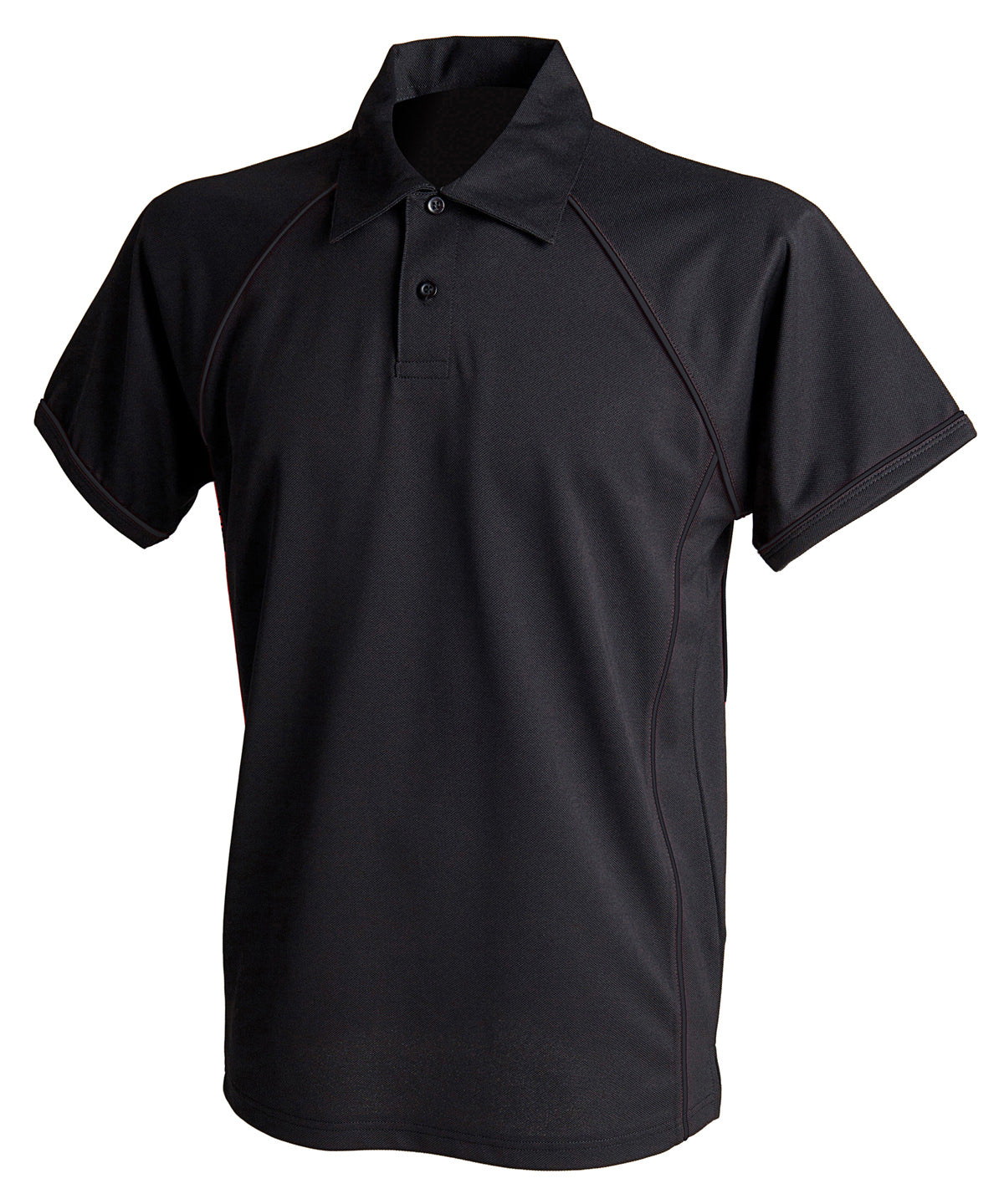 Finden & Hales Piped performance polo Black/Black - S - Polo Shirts