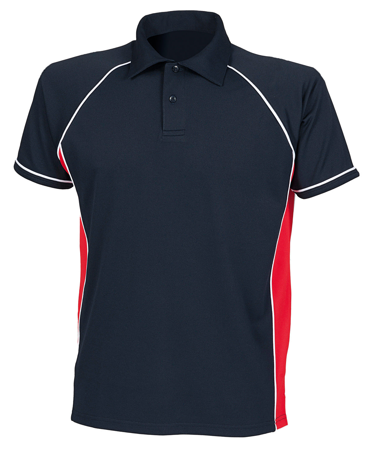Finden & Hales Piped performance polo Navy/Red/White - S - Polo Shirts