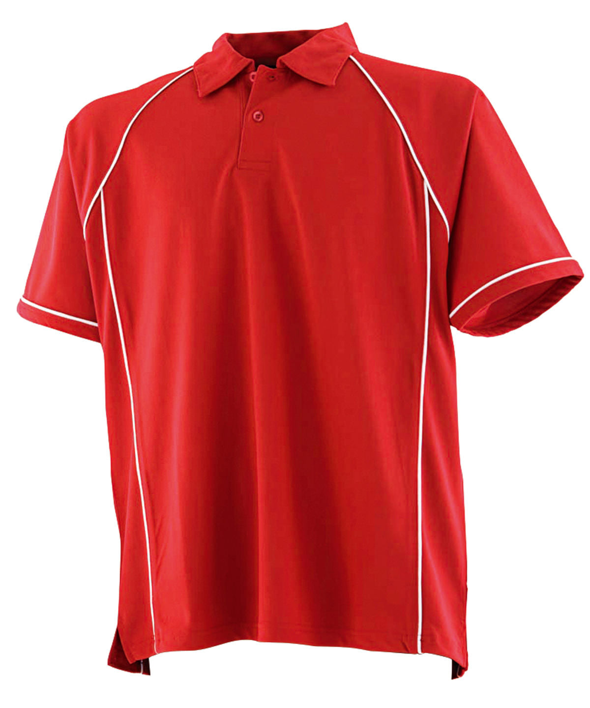 Finden & Hales Piped performance polo Red/White - XS - Polo Shirts