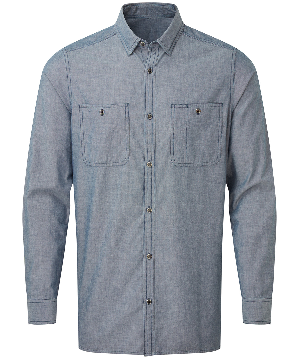Premier Men’s Chambray shirt, organic and Fairtrade certified