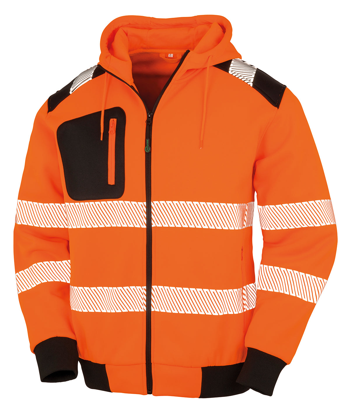 Result Recycled robust zipped safety hoodie