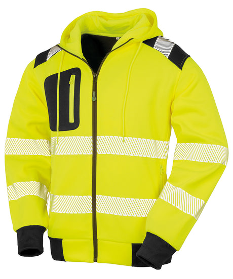 Result Recycled robust zipped safety hoodie