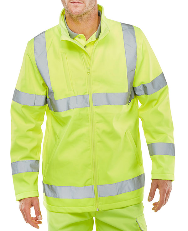 Beeswift Soft Shell Lightweight Hi Viz Jacket