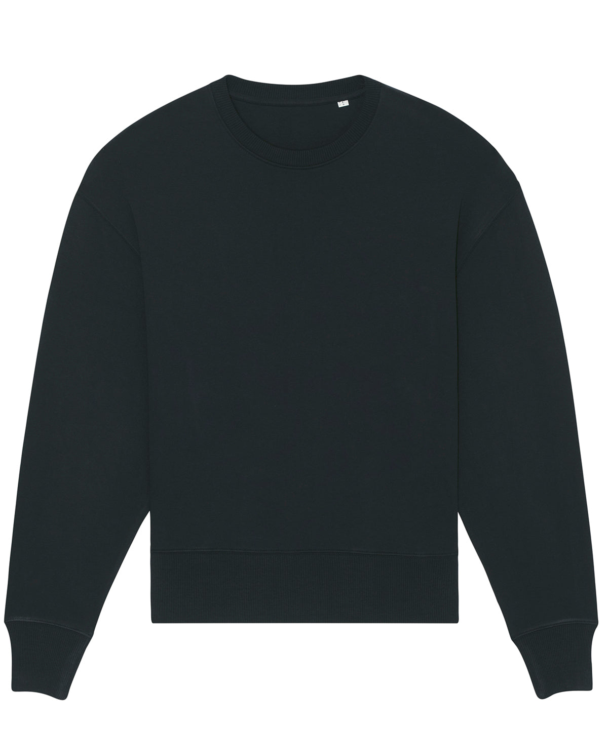 Stanley/Stella Radder Oversized Brushed Crewneck Sweatshirt - Black / XXS - Sweatshirts