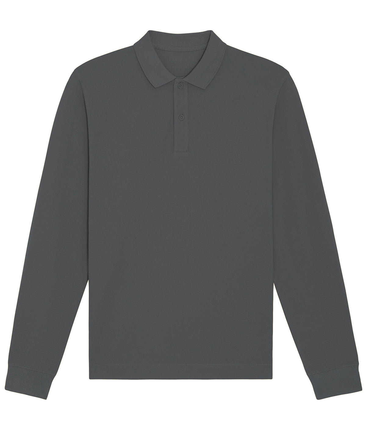 Stanley/Stella Prepster Long Sleeve Unisex Polo Anthracite - XXS - Shirts