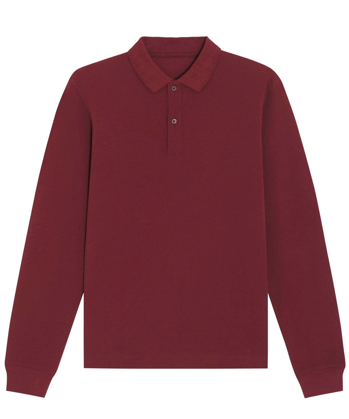 Stanley/Stella Prepster Long Sleeve Unisex Polo Burgundy - XXS - Shirts
